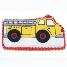 Picture of Fire Truck Eggless Chocolate Cake