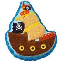 Picture of Pirate Ship Eggless Chocolate Cake 